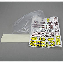 LOSI LOSA8097 8IGHT-E Body Clear with Stickers & Mask