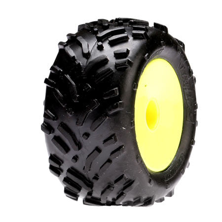 LOSI LOSB1185 Front Smashers Glued Yellow Wheels Mini-T *DISC*
