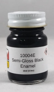 MCW 10004E Semi-Gloss Black - 15ml bottle of enamel paint