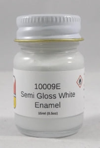 MCW 10009E Semi-Gloss White - 15ml bottle of enamel paint