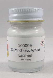 MCW 10009E Semi-Gloss White - 15ml bottle of enamel paint