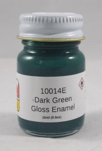 MCW 10014E Flat Dark Green - 15ml bottle of enamel paint