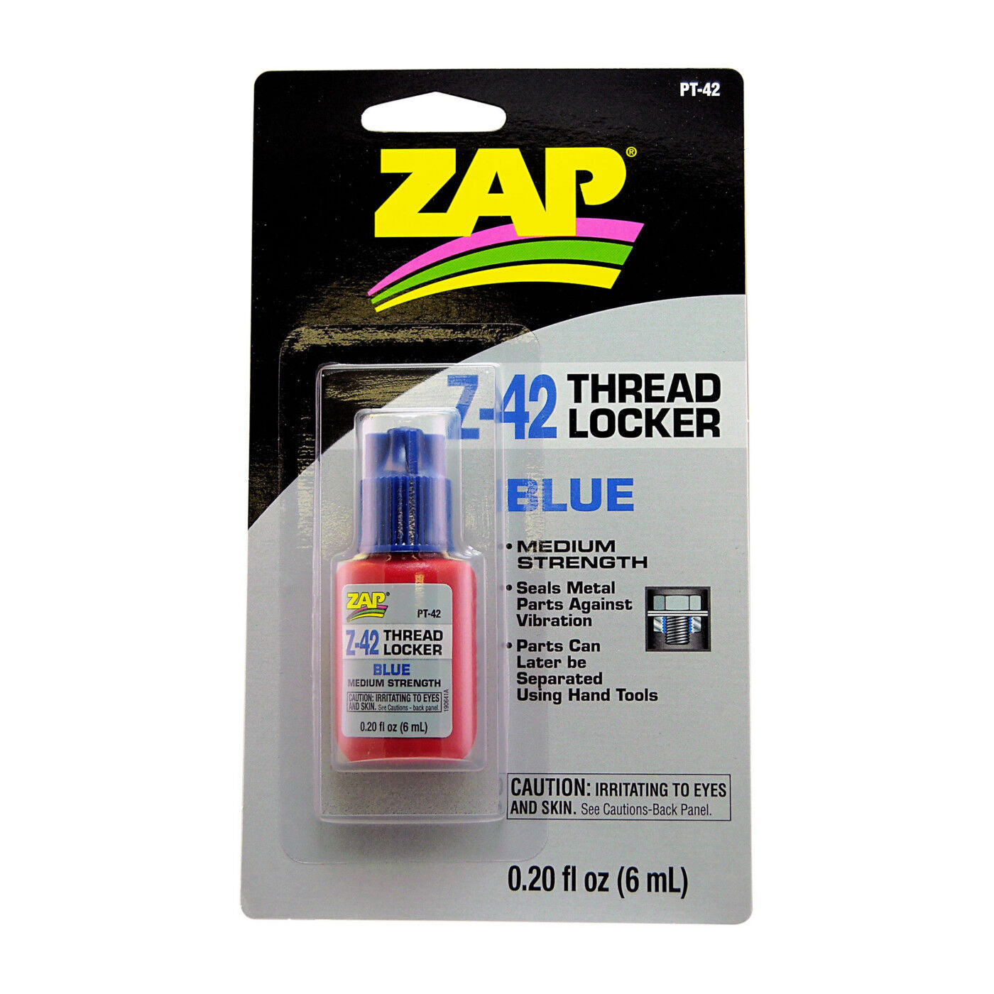 ZAP PT-42 Z-42 Medium-Strength Thread Lock, .20 oz threadlock