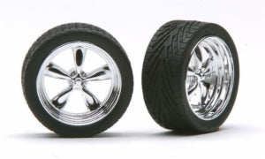 PEGASUS 2301 1:24 Chrome "T's" Rims with Low Profile Tires