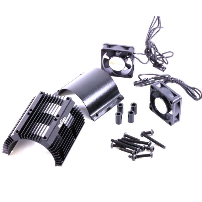 POWERHOBBY PH1289BLACK Heat Sink w/ Twin Tornado High Speed Fans, for 1/8 Motors