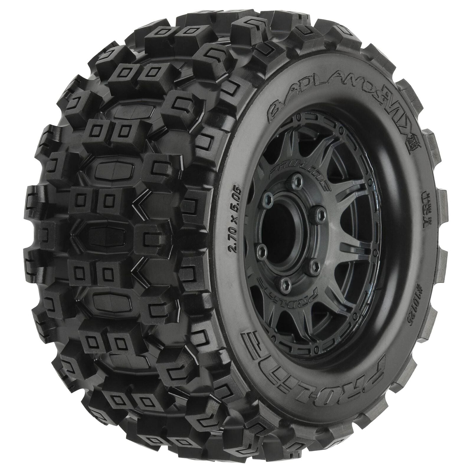 PROLINE 10125-10 1/10 Badlands MX28 Fr/Rr 2.8" MT Tires Mounted 12mm Blk Raid (2)