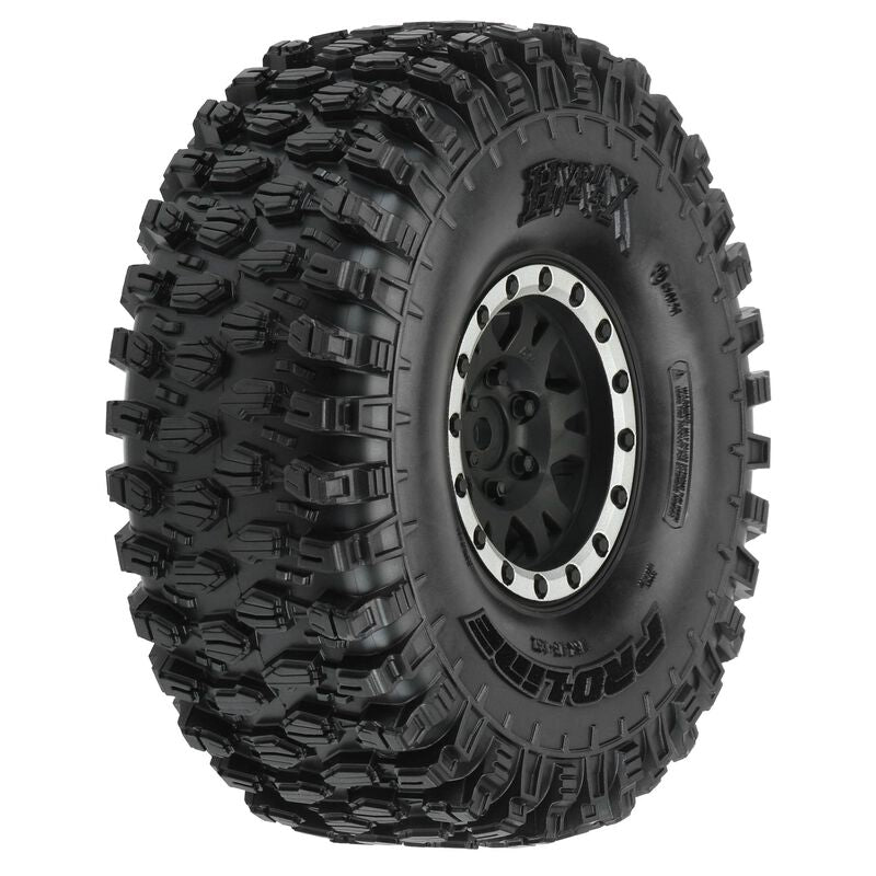 PROLINE 10128-13 Hyrax 1.9 Tires w/Impulse Wheels Black / Silver (2) G8 w/12mm Hex