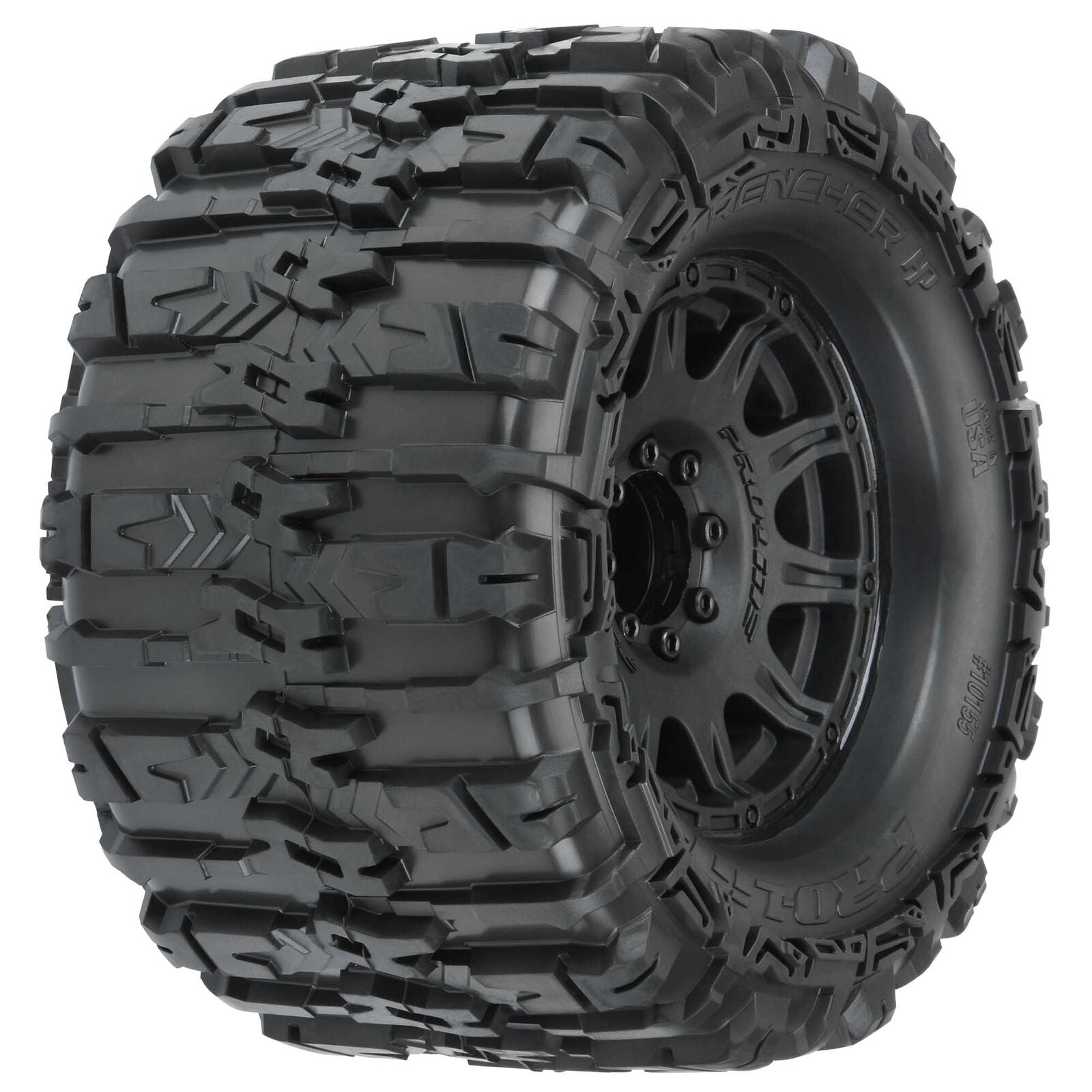 PROLINE 10155-10 Trencher HP 3.8" Belted MT Tires, Raid Black Mounted 8x32 17mm Hex