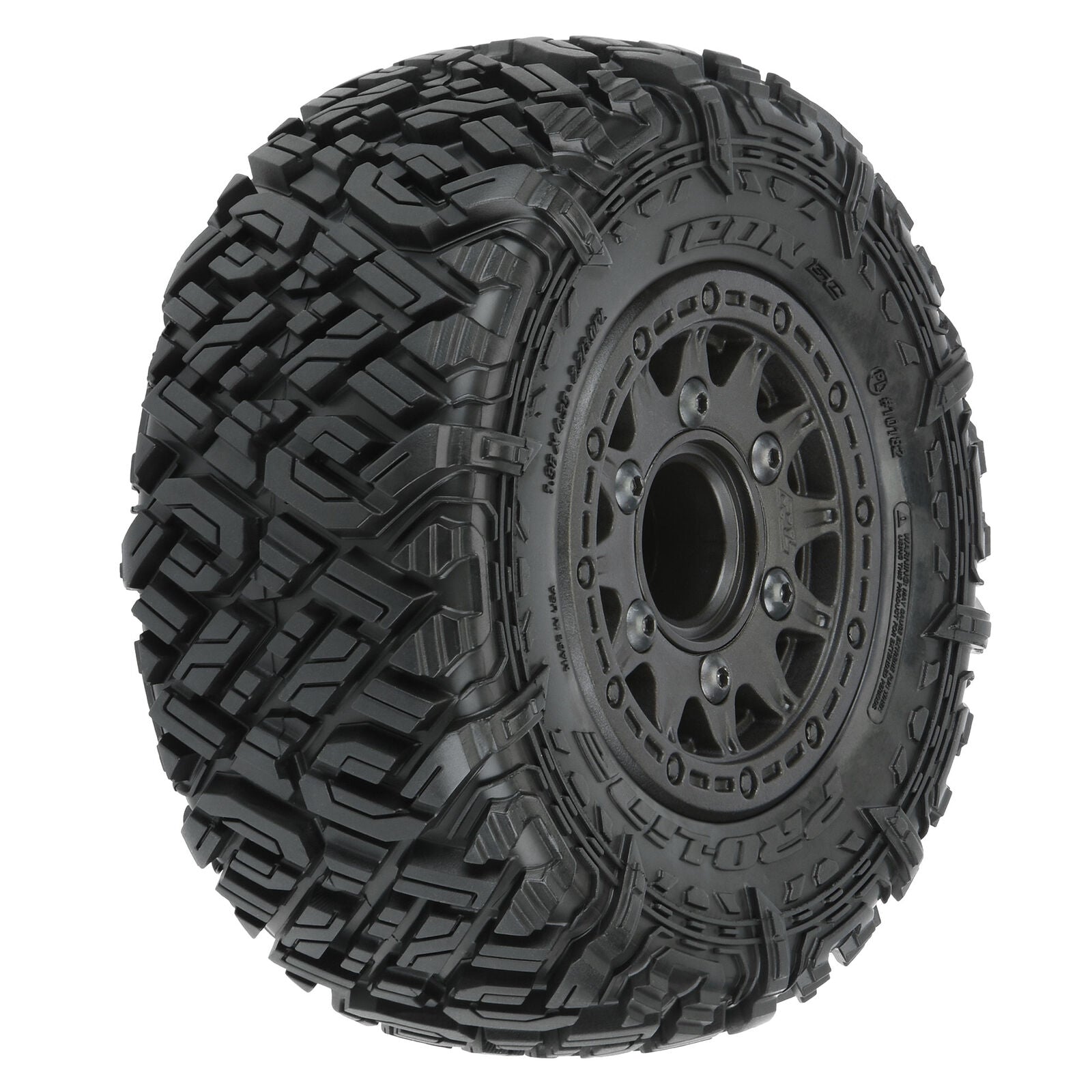 PROLINE 10182-10 1/10 Icon M2 Front/Rear 2.2"/3.0" SC Mounted 12mm Blk Raid (2)