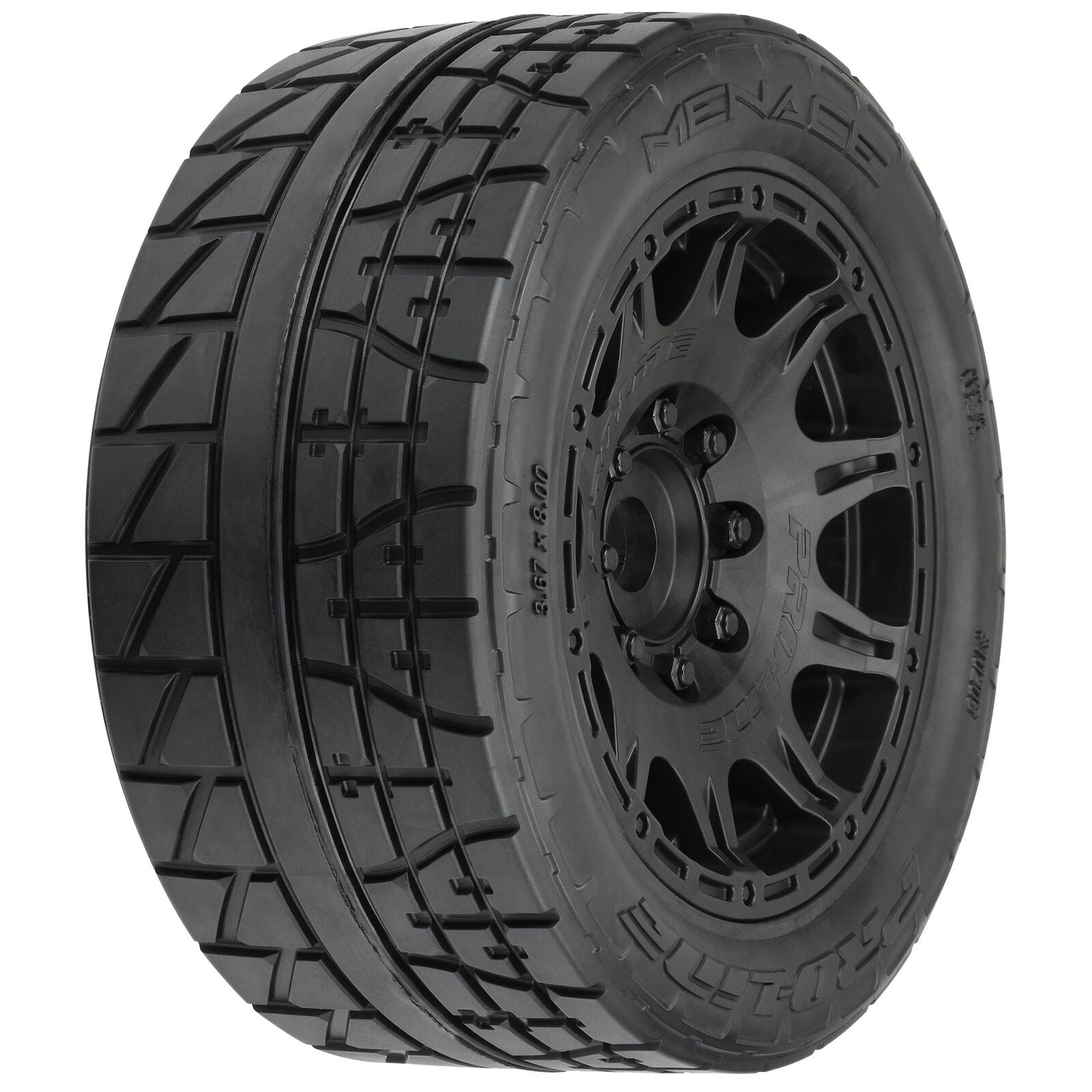 PROLINE 10205-10 1/6 Menace HP BELTED Fr/Rr 5.7" MT Tires Mounted 24mm Blk Raid (2)