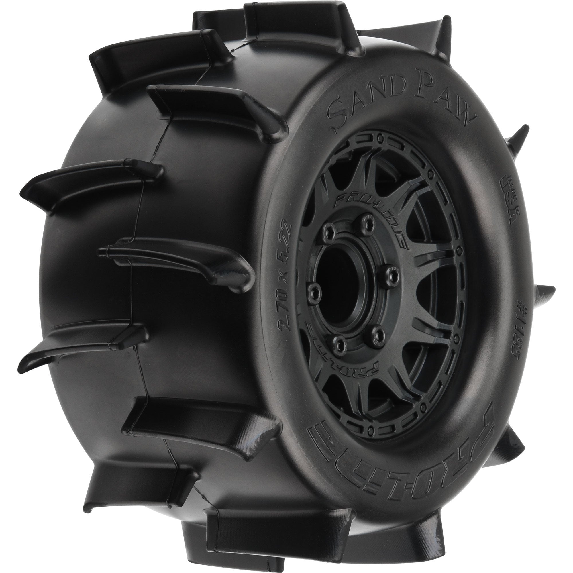 PROLINE 1186-10 1/10 Sand Paw Front/Rear 2.8" MT Tires Mounted 12mm Blk Raid (2)