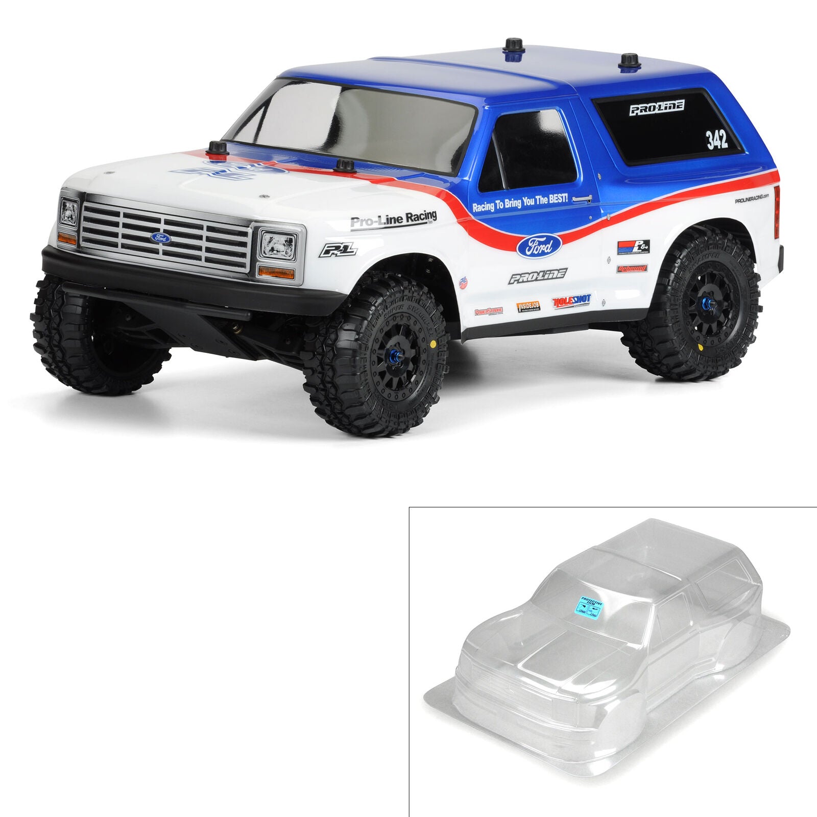 PROLINE 3423-00 1/10 1981 Ford Bronco Clear Body: Short Course PRO-2 SC/Slash/SC10