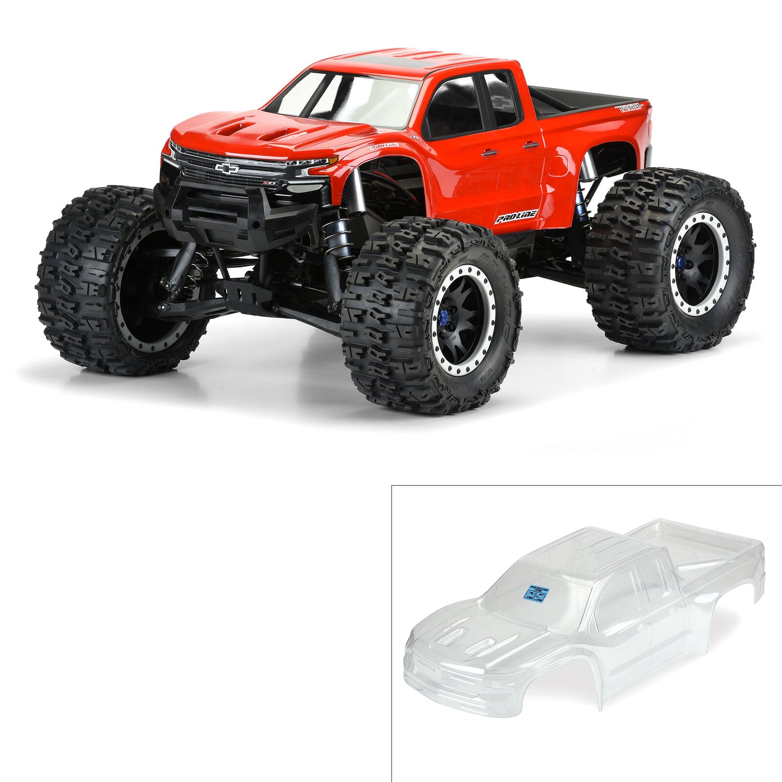 PROLINE 3507-17 1/5 Pre-Cut 2019 Chevy Silverado Z71 Trail Boss Clear Body: X-MAXX