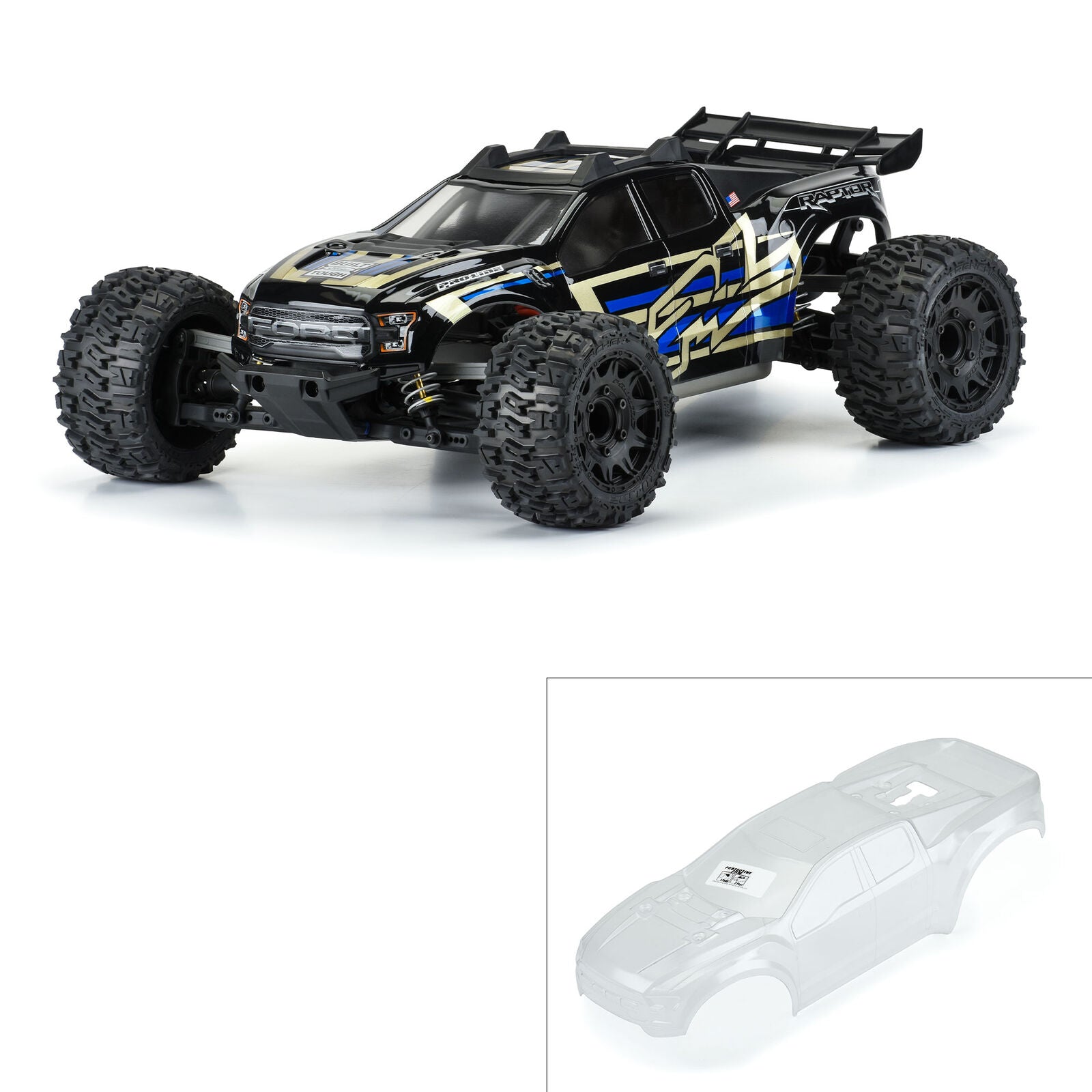 PROLINE 3528-17 Clear Body Pre Cut 2017 Ford F-150 Raptor Rustler 4x4