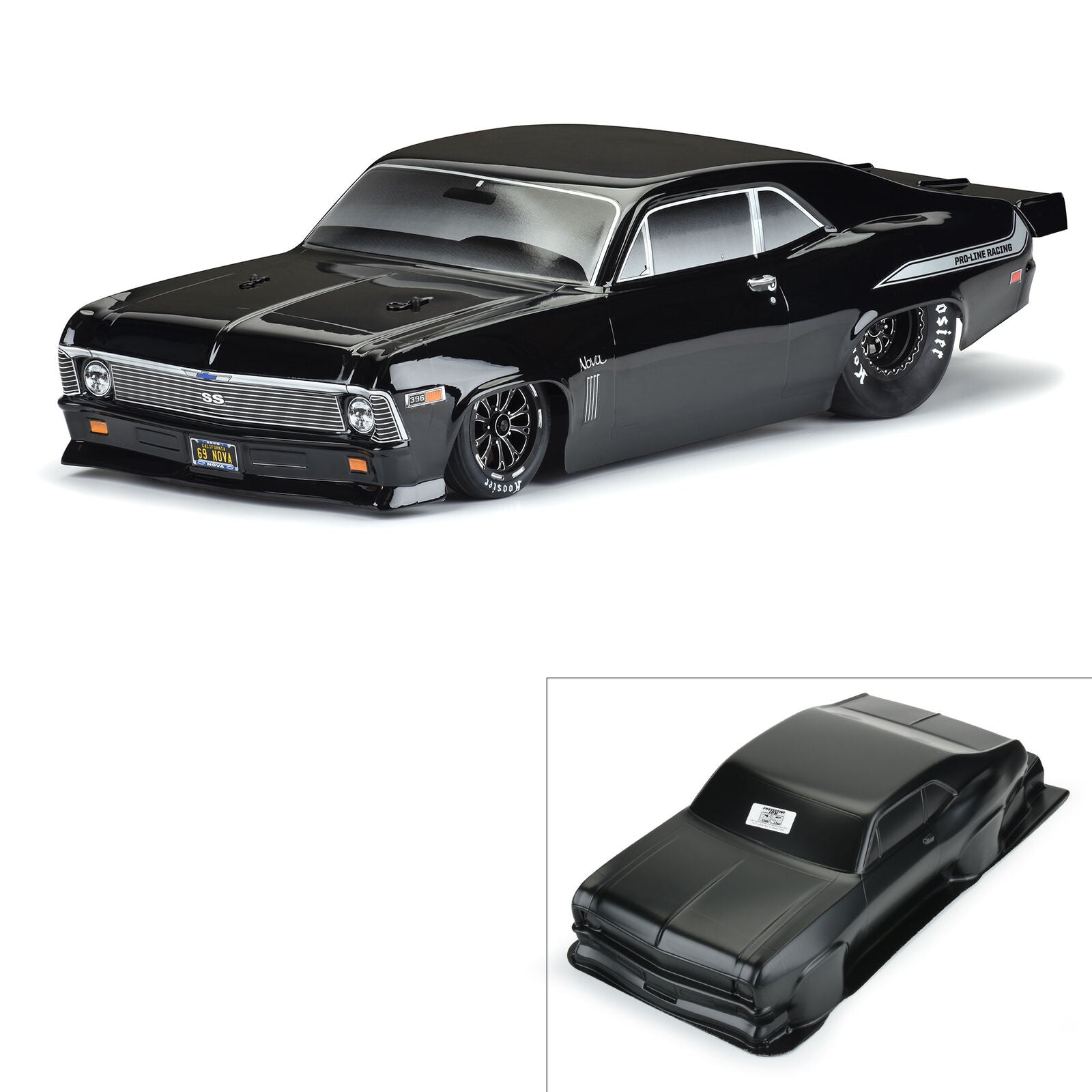 PROLINE 3531-18 1/10 1969 Chevrolet Nova Tough-Color Black Body: Drag Car
