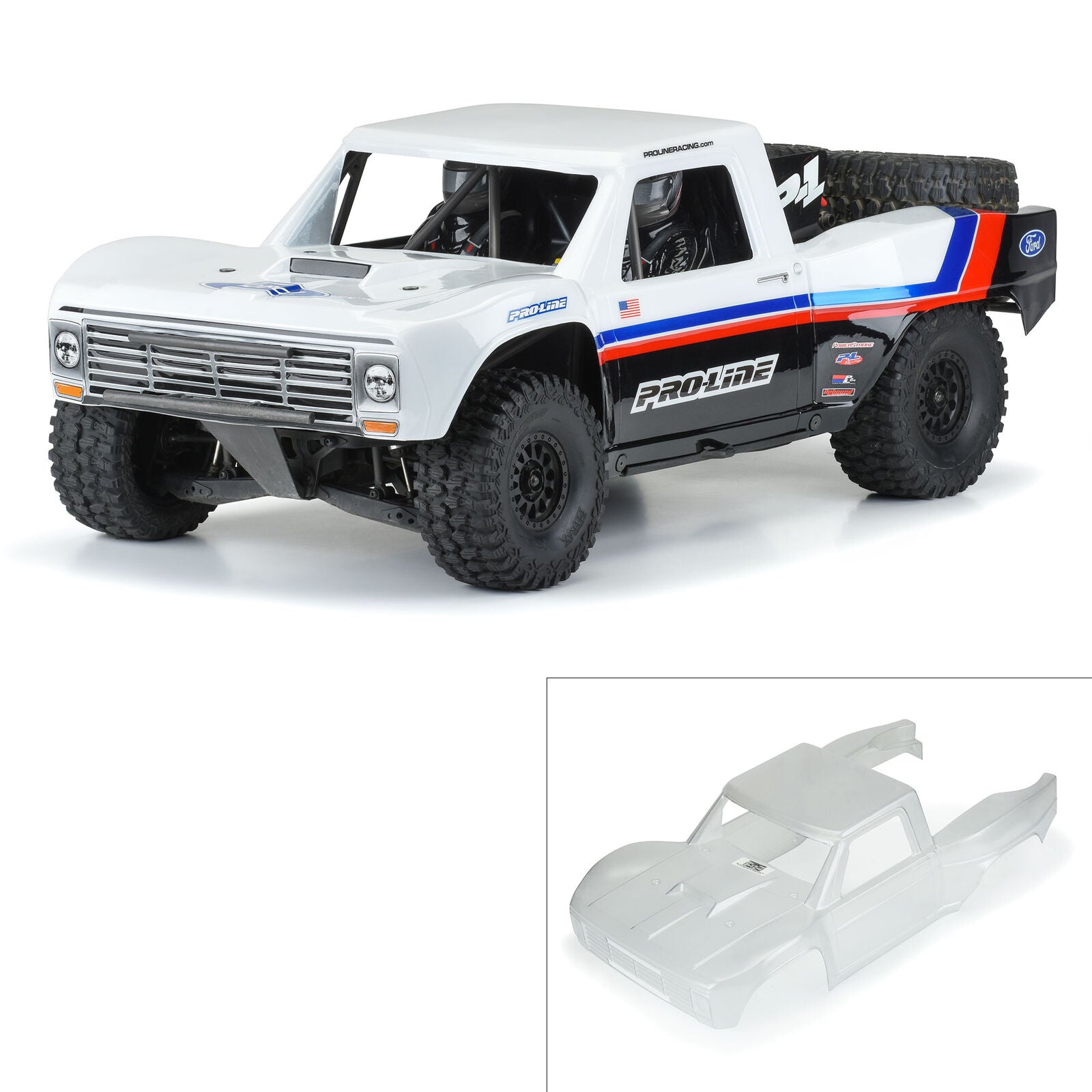 PROLINE 3547-17 Traxxas UDR 1967 Ford F-100 Race Pre-Cut Truck Body (Clear) (Unlimited Desert Racer)