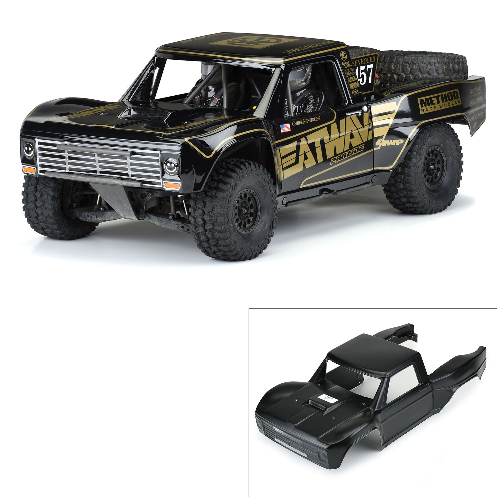 PROLINE 3547-18 1/7 Pre-Cut 1967 Ford F-100 Heatwave Black: Unlimited Desert Racer