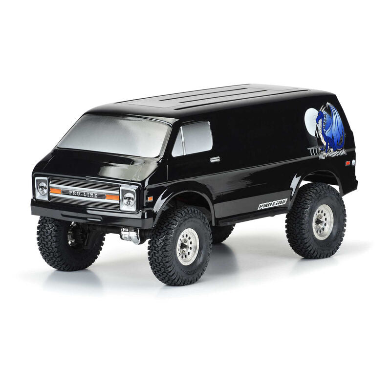 PROLINE 3552-18 70's Rock Van Body, Black: 12.3" WB Crawlers