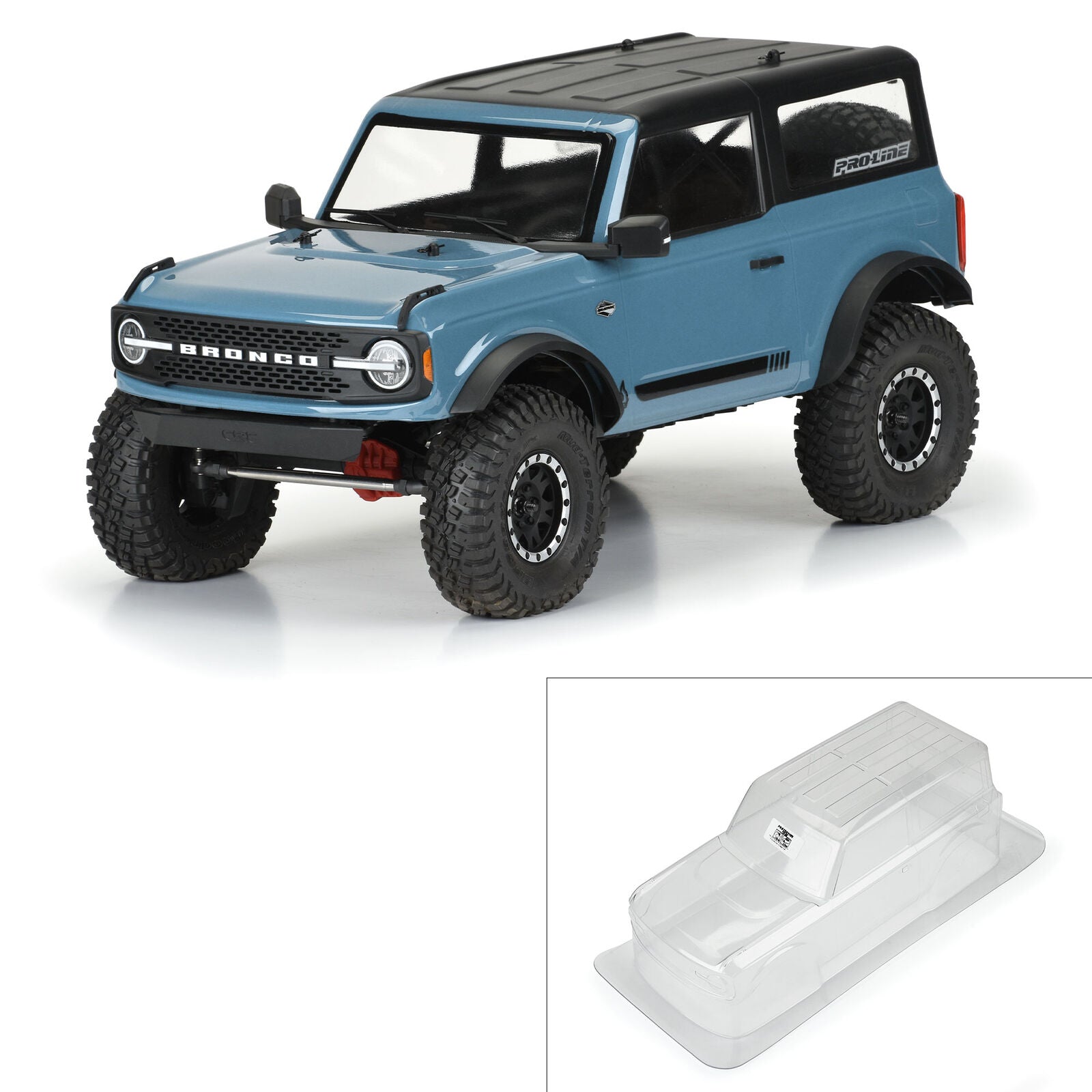 PROLINE 3569-00 1/10 2021 Ford Bronco Clear Body Set 11.4" Wheelbase: Crawlers
