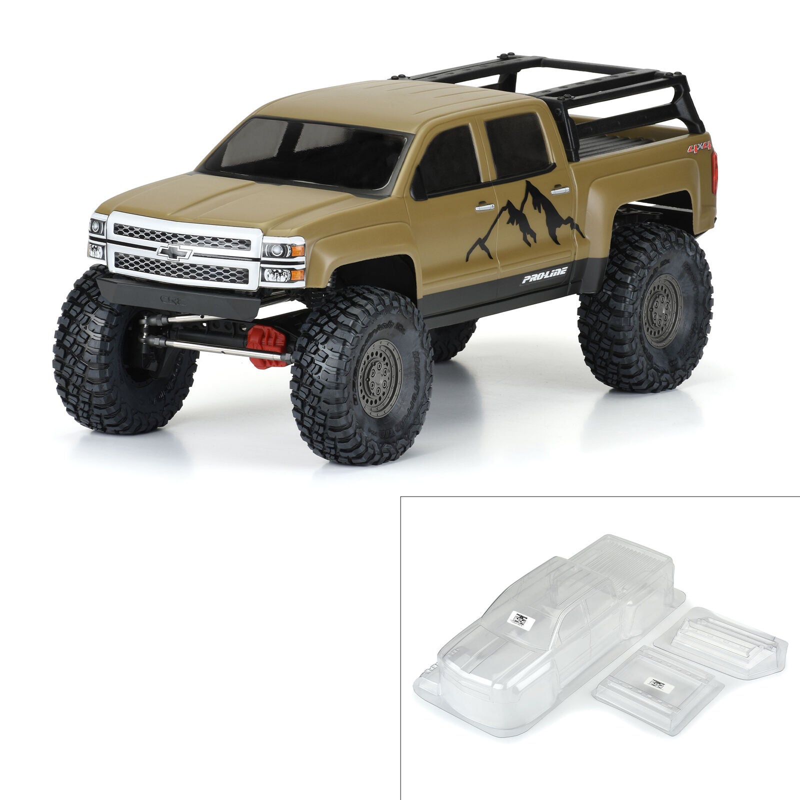 PROLINE 3585-00 1/10 2015 Chevrolet Silverado Clear Body 13.9" WB