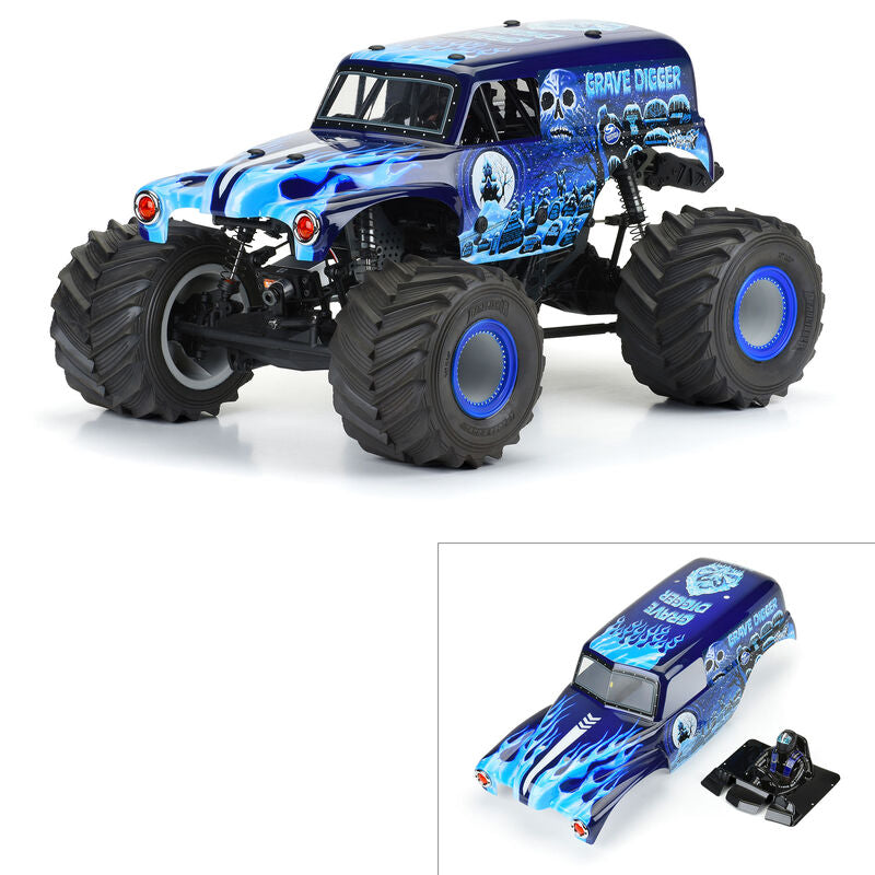 PROLINE 3593-13 1/10 Grave Digger Ice (Blue) Painted Body Set: LMT