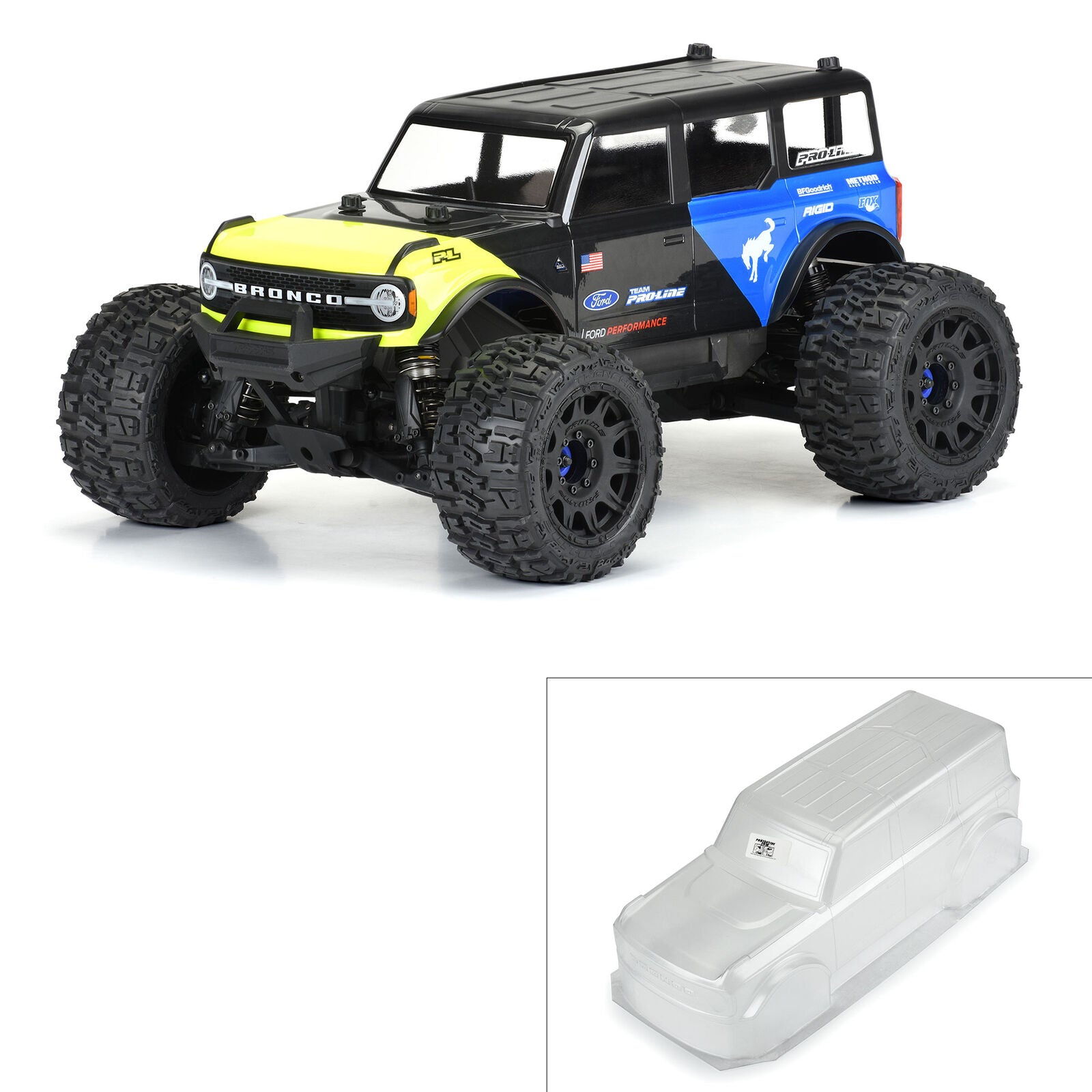 PROLINE 3594-00 1/8 2021 Ford Bronco Clear Body: MAXX, E-REVO 2.0