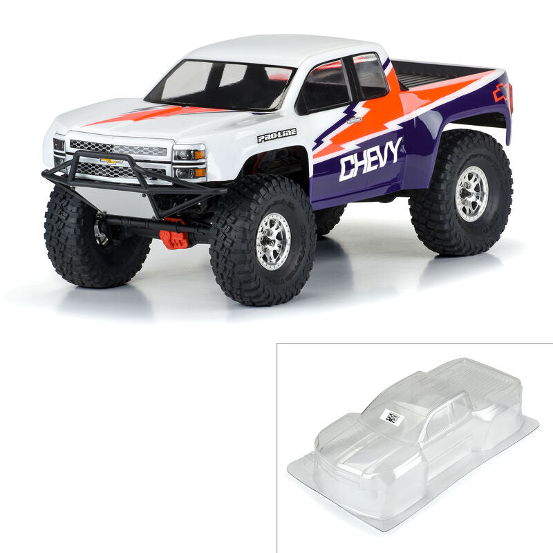 PROLINE 3601-00 1/10 2015 Chevy Silverado Pre-Runner Clear Body 12.3" WB Crawlers