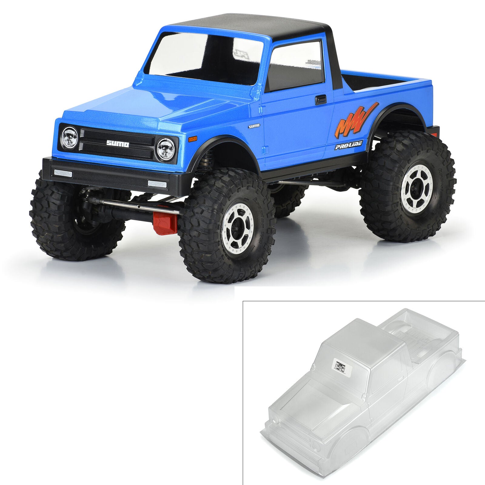 PROLINE 3609-00 1/10 Sumo L Clear Body 12.3" (313mm) Wheelbase Crawlers
