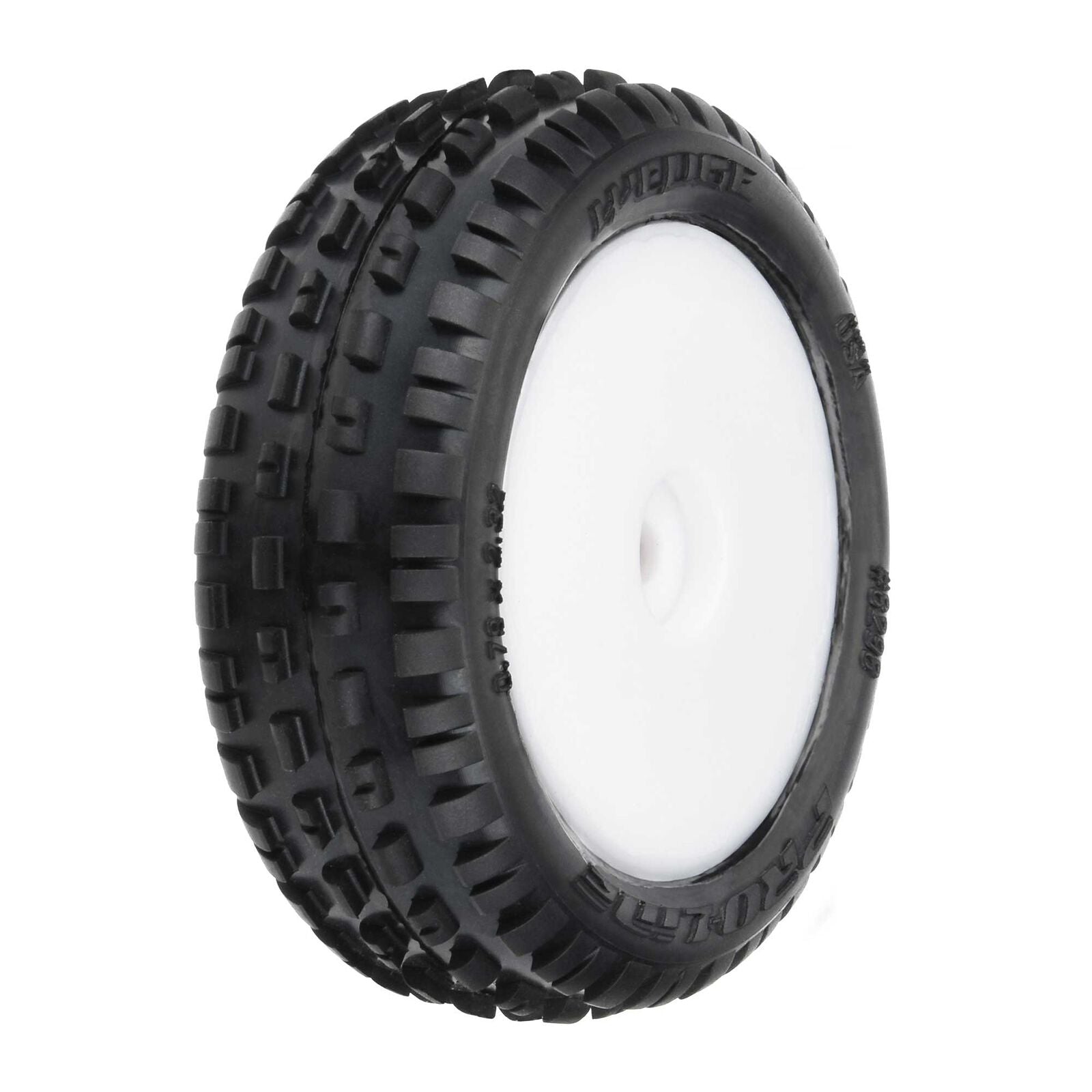 PROLINE 8298-13 1/16 Wedge Front Mini Pre-Mounted Tires 8mm (2) White