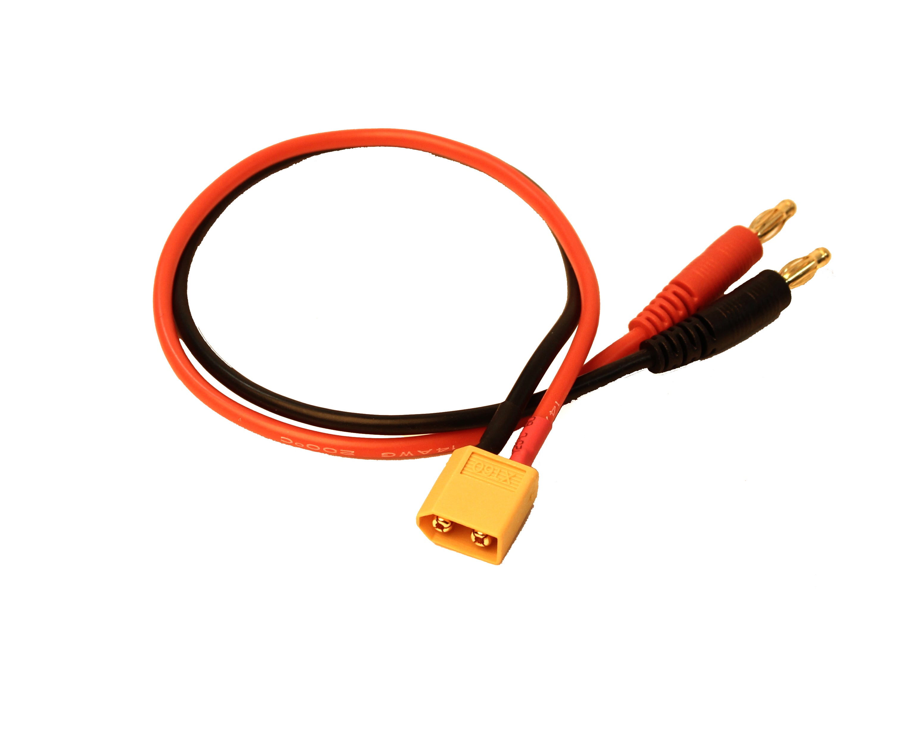 RACERS EDGE RCE1623 Charge Adapter Male XT60 to Male 4mm Bullets