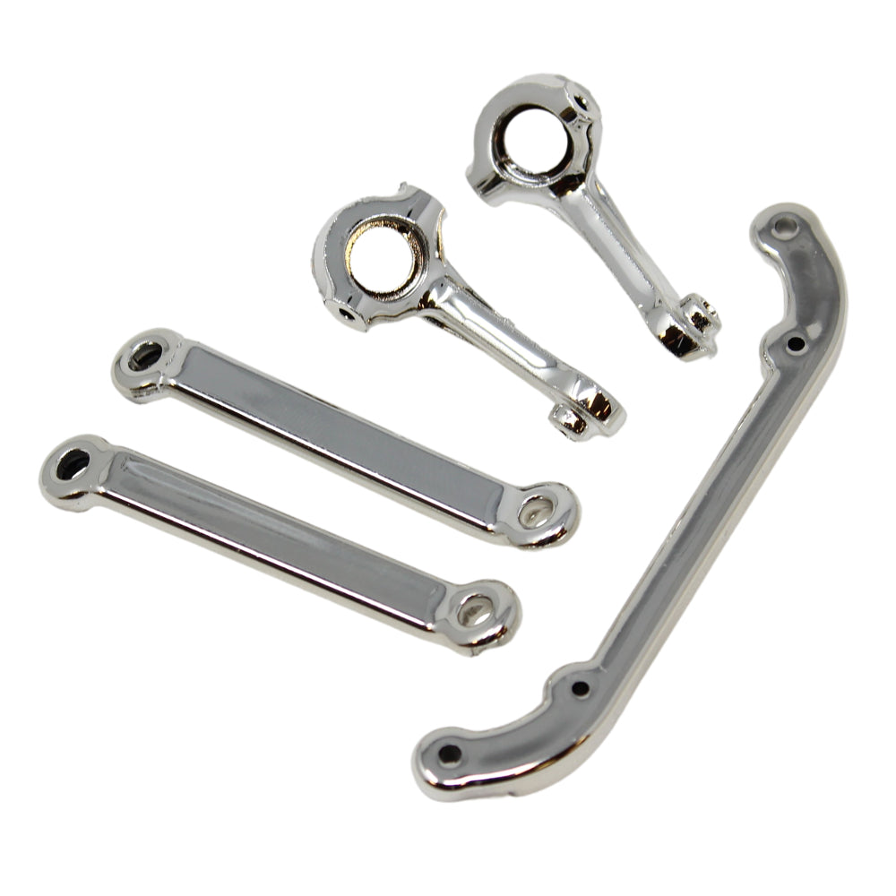 REDCAT RER14523 V2 Steering Arms L/R and V2 Toe Links (Chrome) (1set)