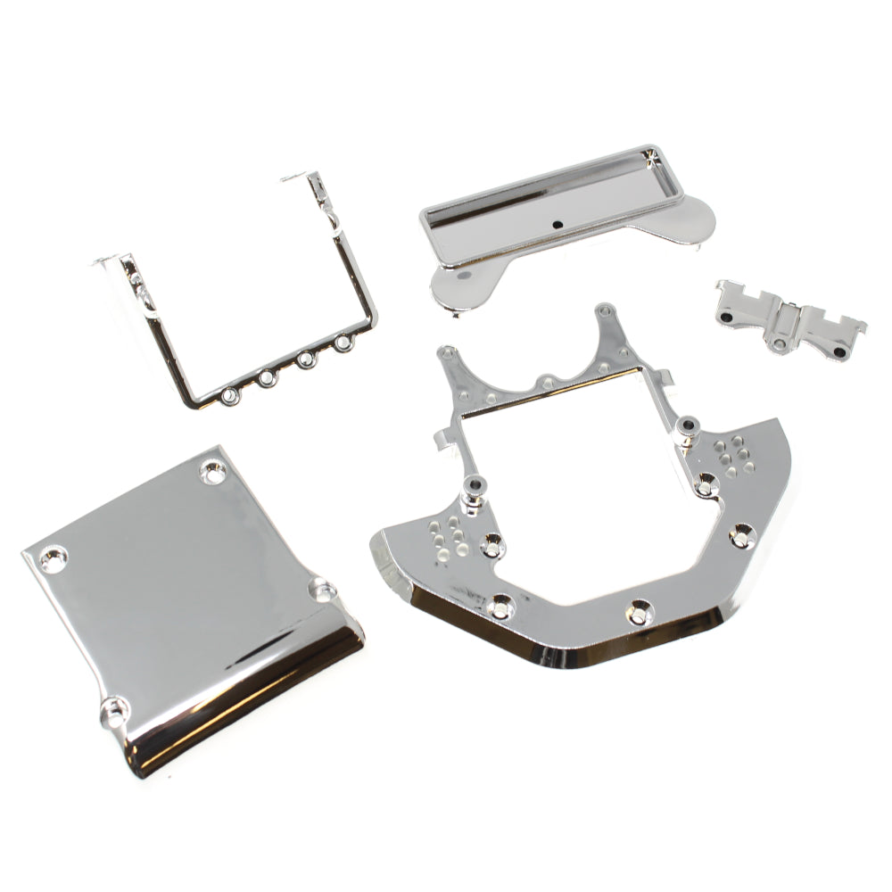 REDCAT RER15554 Chrome Front Parts (1set)Includes:Lower Servo Mount x 1Upper Servo Mount x 1Front Body Mount x 1Front Skid Plate x 1Bumper Brace x 1