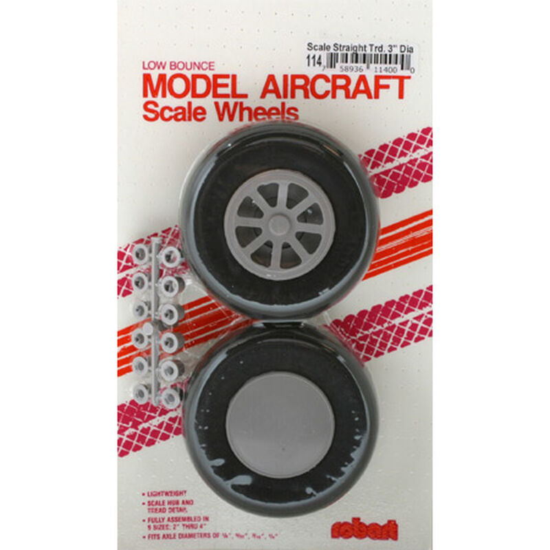 ROBART 114 Scale Wheels 3 Straight Tread