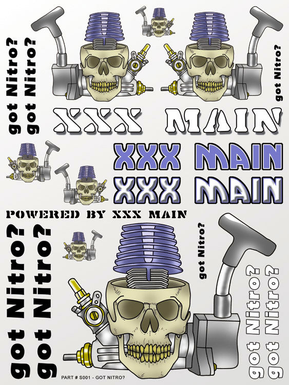 XXX MAIN S001 Got Nitro? Sticker Sheet