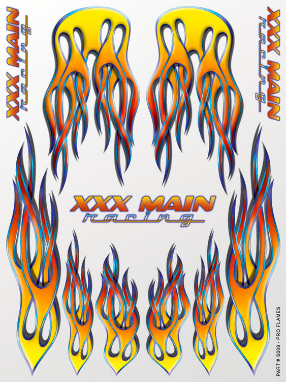 XXX MAIN S009 Pro Flames Sticker Sheet