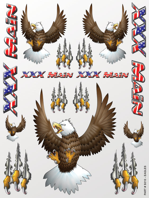 XXX MAIN S010 Eagles Sticker Sheet