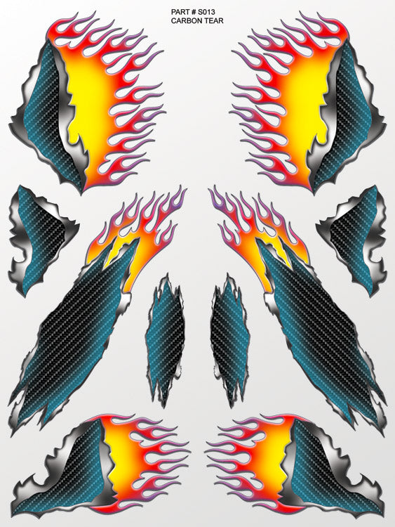 XXX MAIN S013 Carbon Tear Sticker Sheet