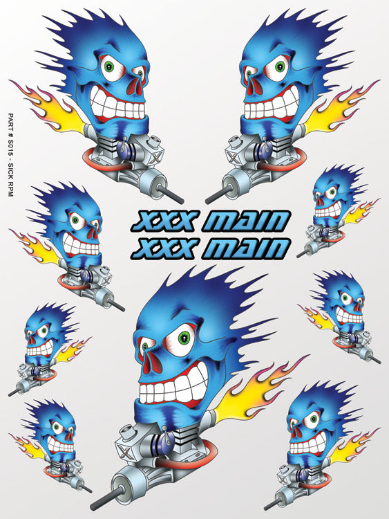 XXX MAIN S015 Sick RPM Sticker Sheet