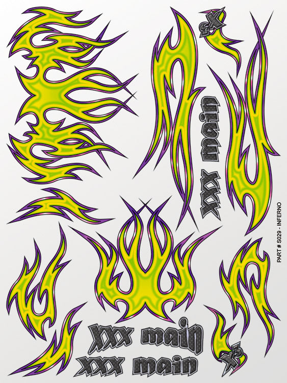 XXX MAIN S029 Inferno Sticker Sheet