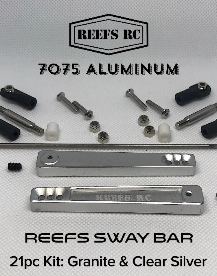 REEFS RC REEFS18 7075 Hard Anodized Aluminum Sway Bar Kit Silver