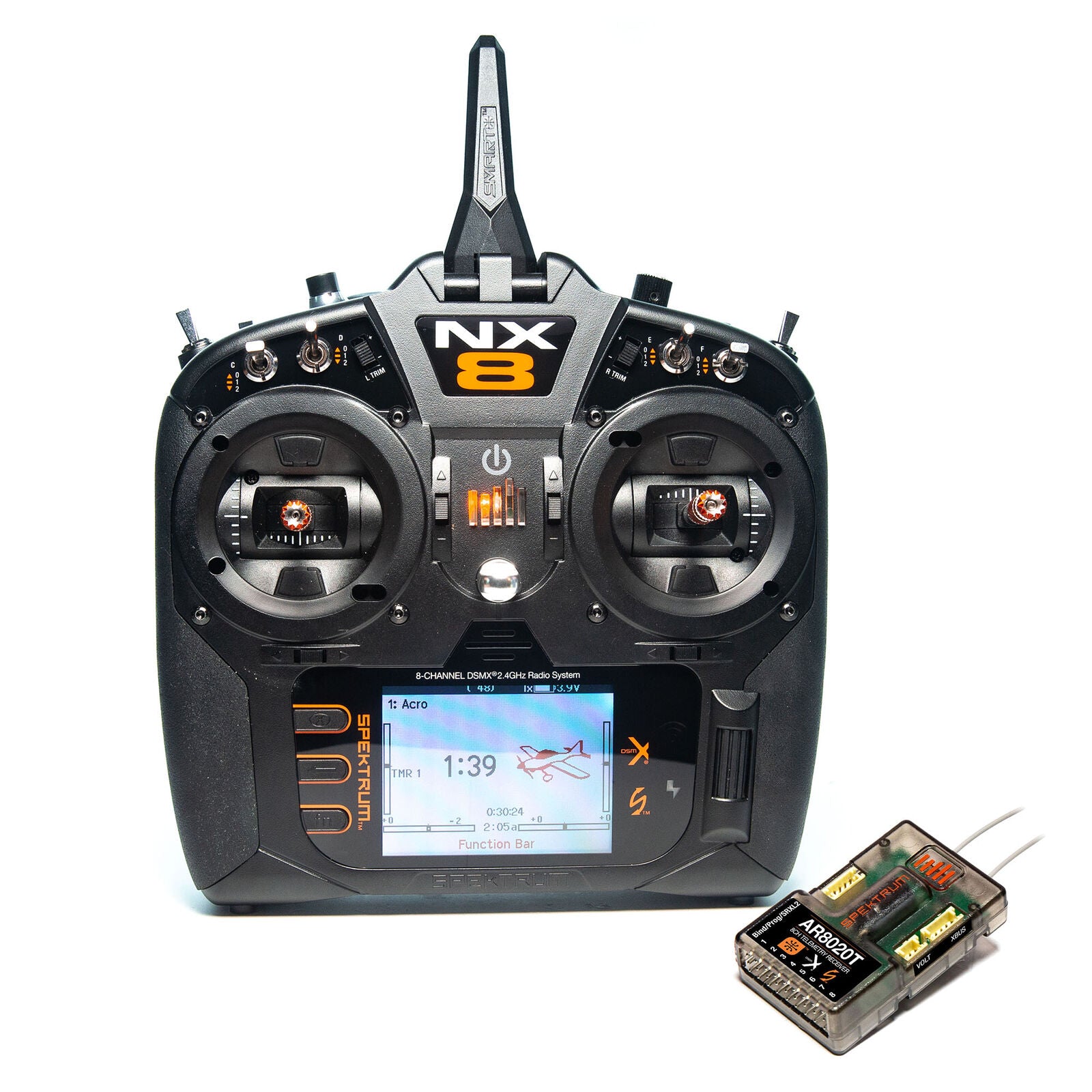 SPEKTRUM SPM8200 NX8 8-Channel DSMX Transmitter with AR8020T Telemetry Receiver
