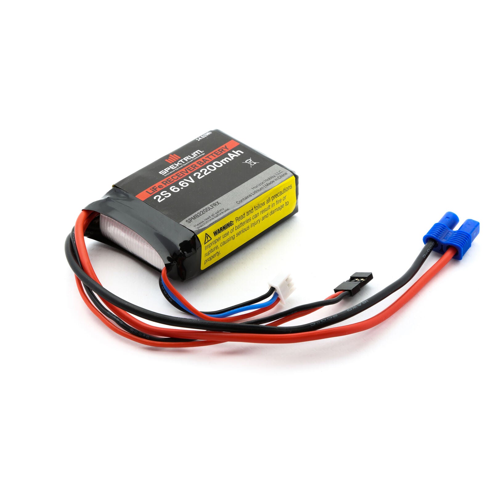SPEKTRUM SPMB2200LFRX 6.6V 2200mAh 2S LiFe Receiver Battery: Universal Receiver, EC3