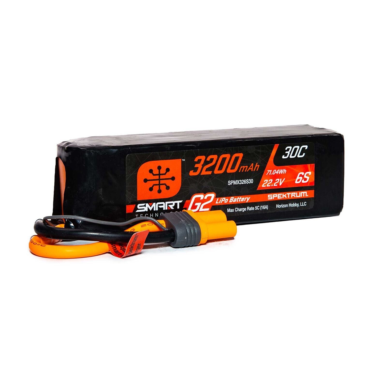 SPEKTRUM SPMX326S30 22.2V 3200mAh 6S 30C Smart G2 LiPo Battery IC5