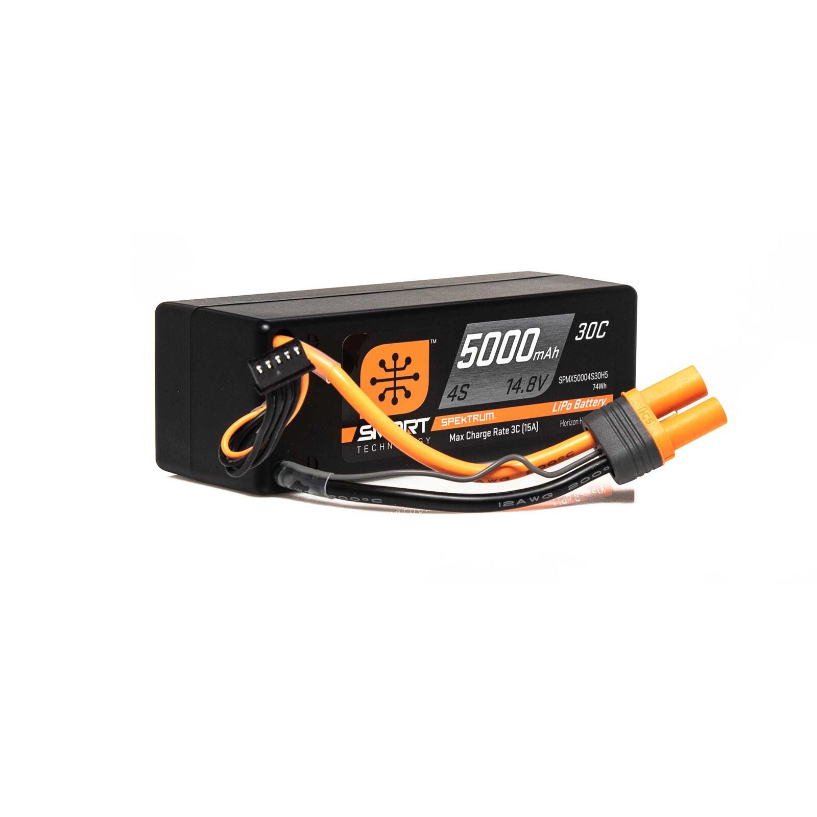 SPEKTRUM SPMX50004S30H5 14.8V 5000mAh 4S 30C Smart LiPo Hardcase LiPo Battery: IC5