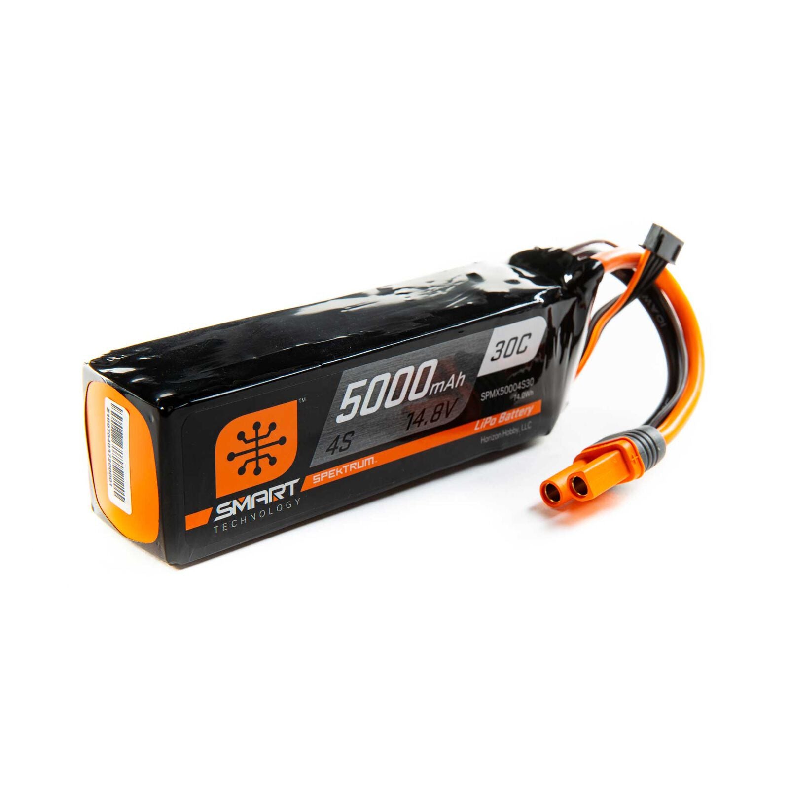 SPEKTRUM SPMX50004S30 14.8V 5000mAh 4S 30C Smart LiPo Battery: IC5