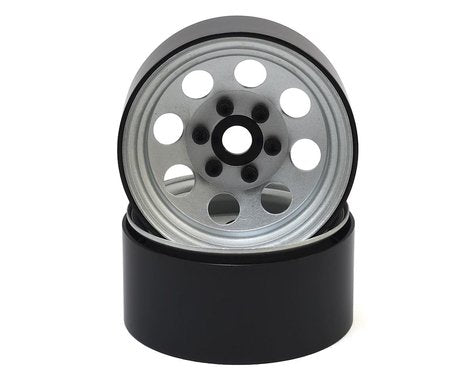 SSD SSD00266 8 Hole 1.9” Steel Beadlock Wheels Silver