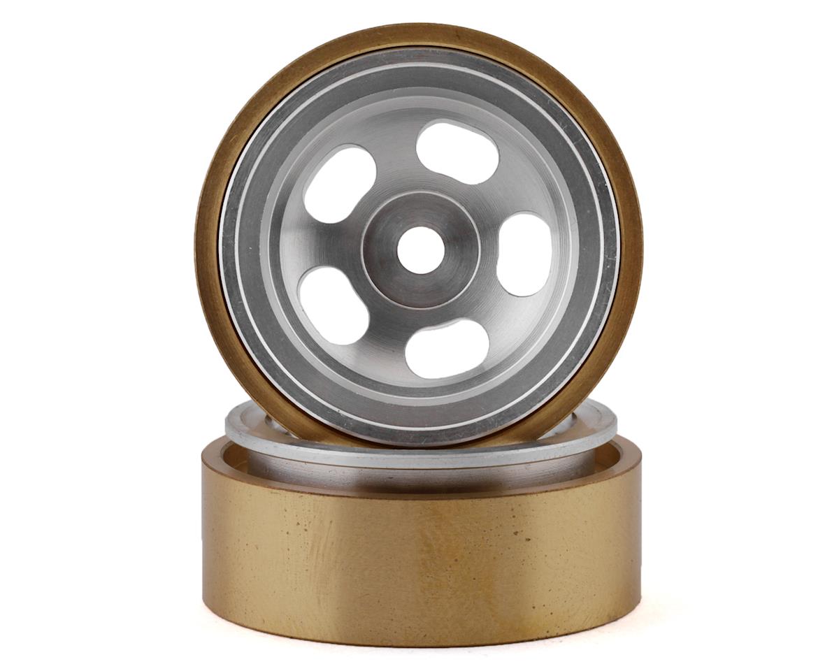 SSD SSD00426 SCX24 1.0 Aluminum / Brass 5 Slot Beadlock Wheels