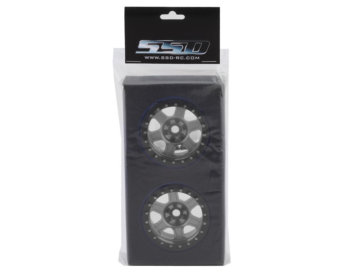SSD SSD00434 Challenger PL 2.2" Beadlock Crawler Wheels Silver / Black