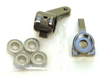 STRC ST3636GM Oversized Front Steering Knuckles w/Bearings (Gun Metal)
