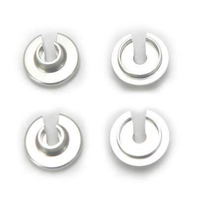 STRC STA80035CS Aluminum Shock Spring Retainers (4) Yeti (Silver)